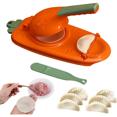 2 σε 1 χειροκίνητο Dumpling Pasta Maker Portable Dumpling Skin Artifact DIY Machine Wrappers Dough Mold Kitchen Dumpling Making