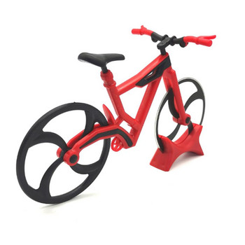 Ново велосипедно колело за рязане на пица незалепващо двойни колела за рязане Велосипед за рязане на пица от неръждаема стомана за любителите на пица празнична ваканция