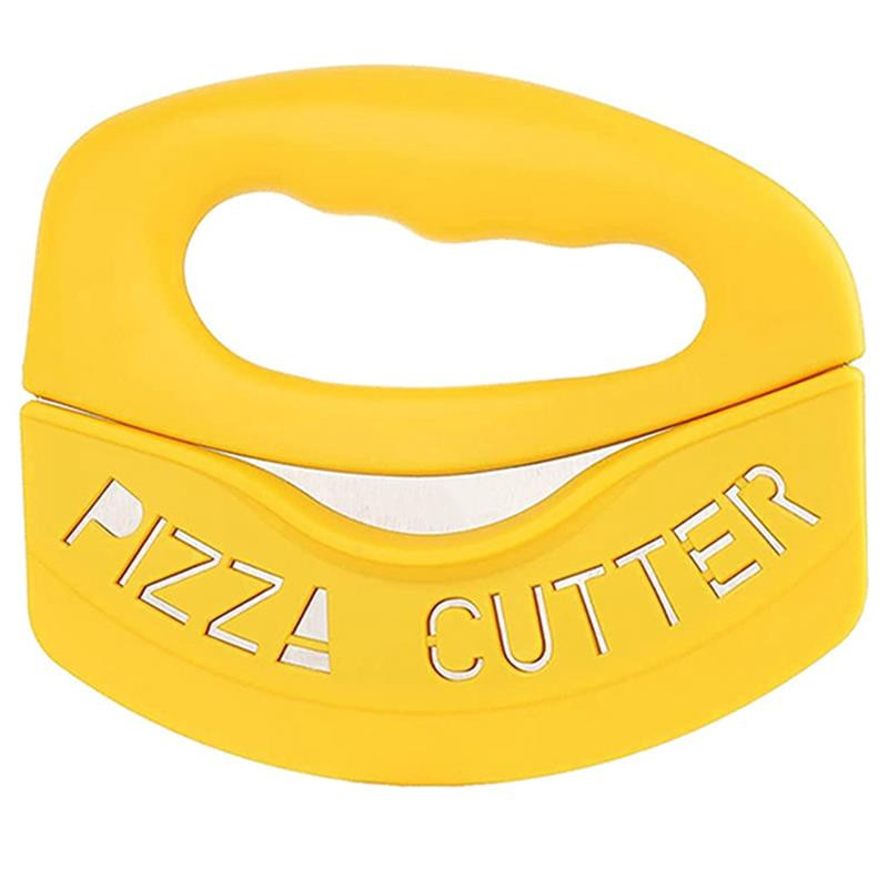 Prijenosni rezač za pizzu Sjeckalica za hranu Super oštar rezač za pizzu od nehrđajućeg čelika sa zaštitnim omotom Višenamjenski nož za pizzu