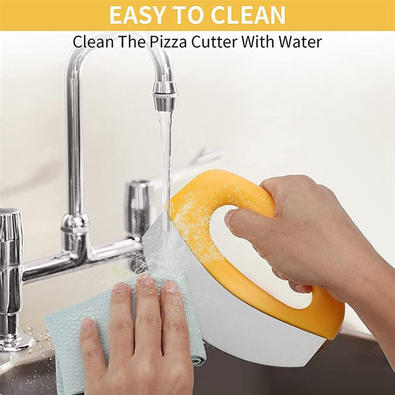 Prijenosni rezač za pizzu Sjeckalica za hranu Super oštar rezač za pizzu od nehrđajućeg čelika sa zaštitnim omotom Višenamjenski nož za pizzu