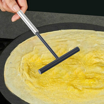 304 неръждаема стомана Френски разпръсквач за палачинки Инструменти за нанасяне на тесто като палачинки Тесто като палачинки за пекарна Кухня + шпатула