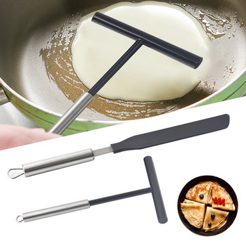 304 неръждаема стомана Френски разпръсквач за палачинки Инструменти за нанасяне на тесто като палачинки Тесто като палачинки за пекарна Кухня + шпатула