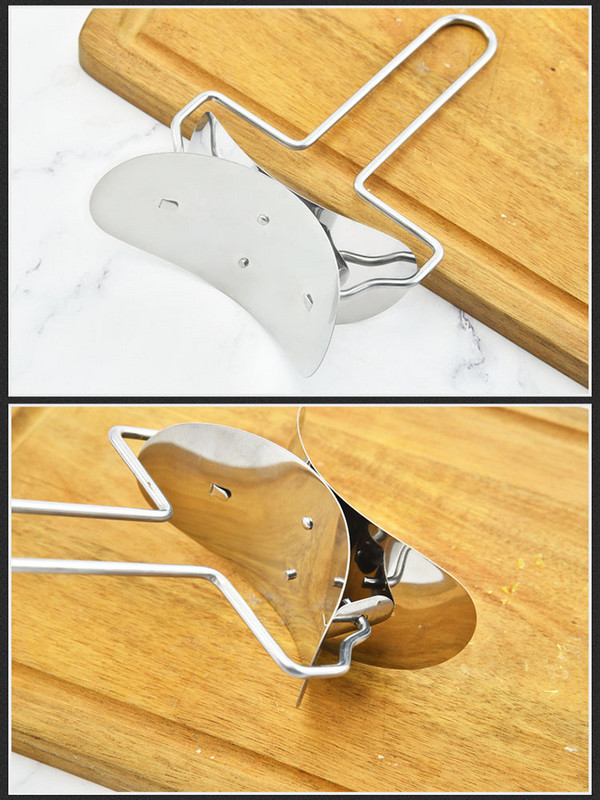 Εγχειρίδιο κατασκευής ζυμαρικών από ανοξείδωτο ατσάλι Φόρμα για κέικ για πίτα ραβιόλι Μαχαίρι κοπής ζύμης με αντοχή σε πρέσα Εργαλεία ζυμαρικών ψησίματος κουζίνας