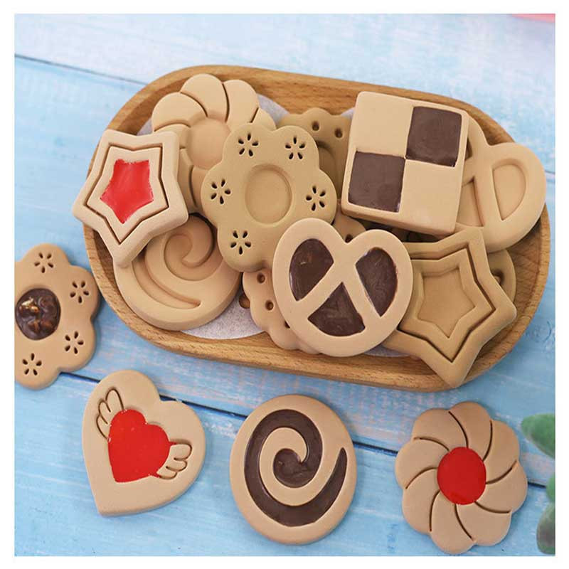 Küpsiselõikurid 8 tk/komplekt Moosivõileib Moosivõileib Plastikust 3D Vajutatav biskviitvorm Küpsisetempel Köök Küpsetamine Kondiitritooted Küpsetusnõud