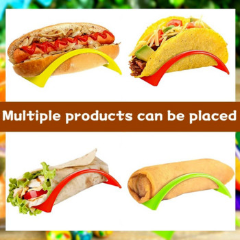 12 τμχ Taco Rack In Pie Tools Πλαστικό ανθεκτικό μεξικάνικο ράφι για τηγανίτες Δίσκος θήκη Taco Προστατευτικό για προμήθειες κουζίνας Θήκη για παλέτες τροφίμων
