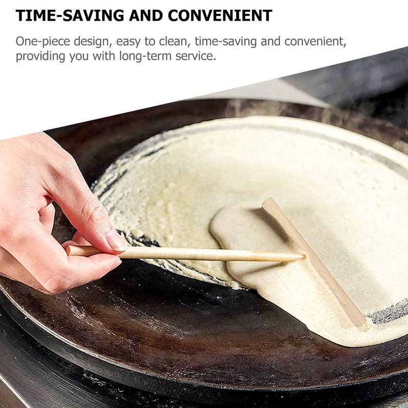 Κρέπα Σπάτουλα Spreader Tool Maker Pancake Better Making Scraper T Rake Αντικολλητικό Σετ Turner Εργαλεία ταψιού Ξύλινα σκεύη κρέμα