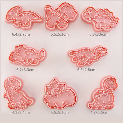 8 bucăți/set Forme pentru prăjituri de Crăciun 3D de desene animate presabile pentru biscuiți de Crăciun matriță din rășină pentru prăjituri de bucătărie, coacere, patiserie, instrument de copt