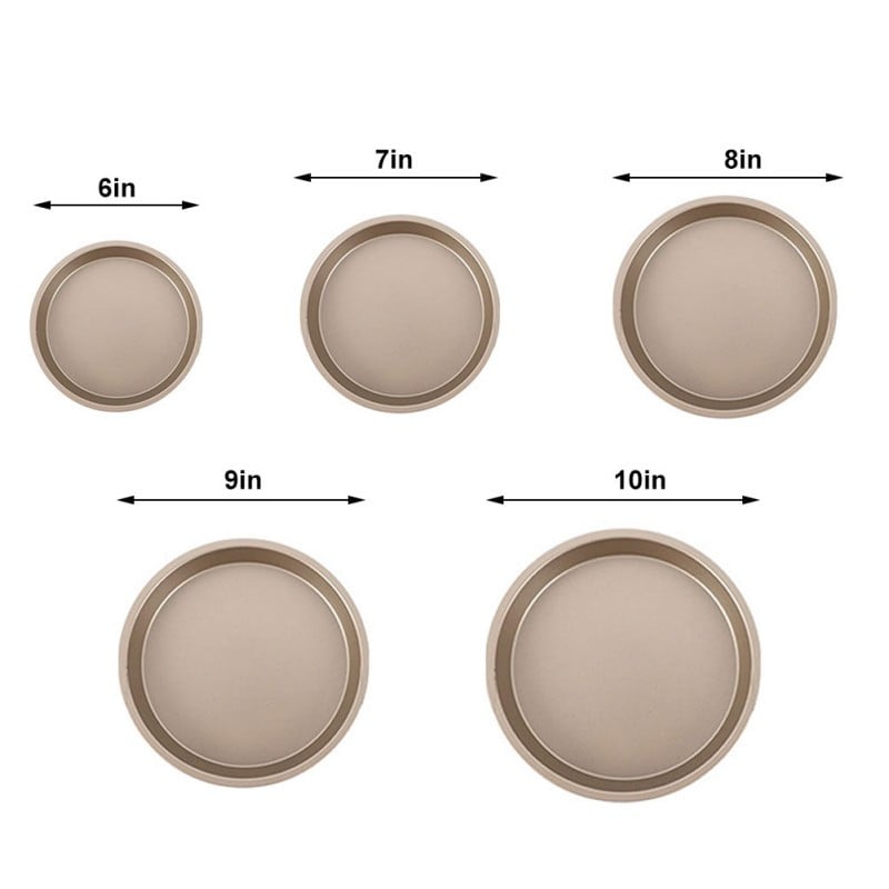 Tavă antiaderentă pentru pizza, forma rotundă pentru tort, din oțel carbon, cuptor cu microunde, tavă de servire, reutilizabilă, rezistentă la căldură, pentru bucătărie de acasă