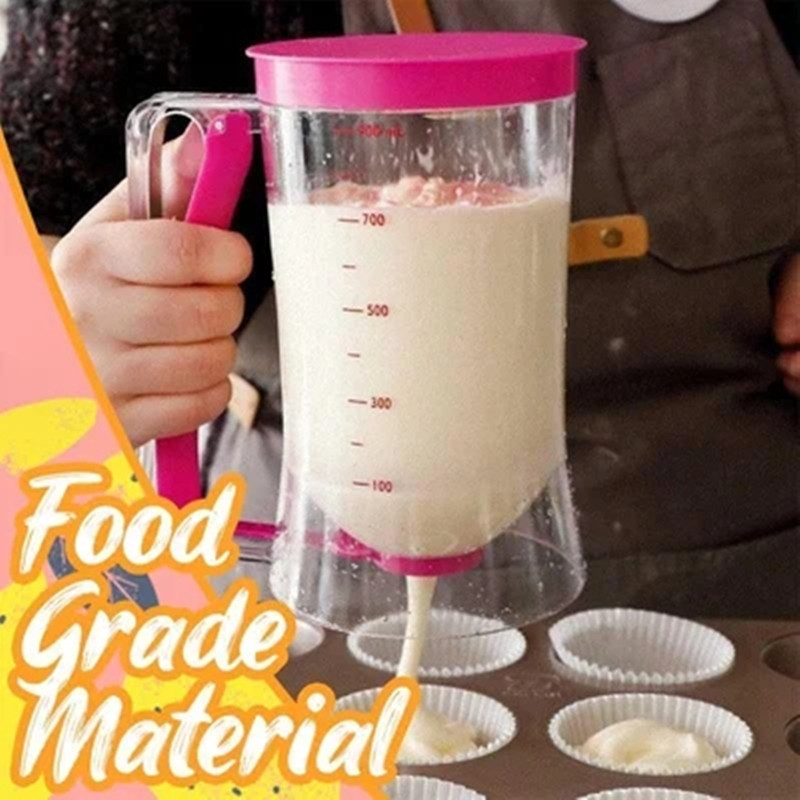 900 ml taigna jahu pasta dosaator tassikookide küpsise kooki muffinite mõõtmiseks tassi koorega Speratator pannkoogitaina dosaatorite jaoks