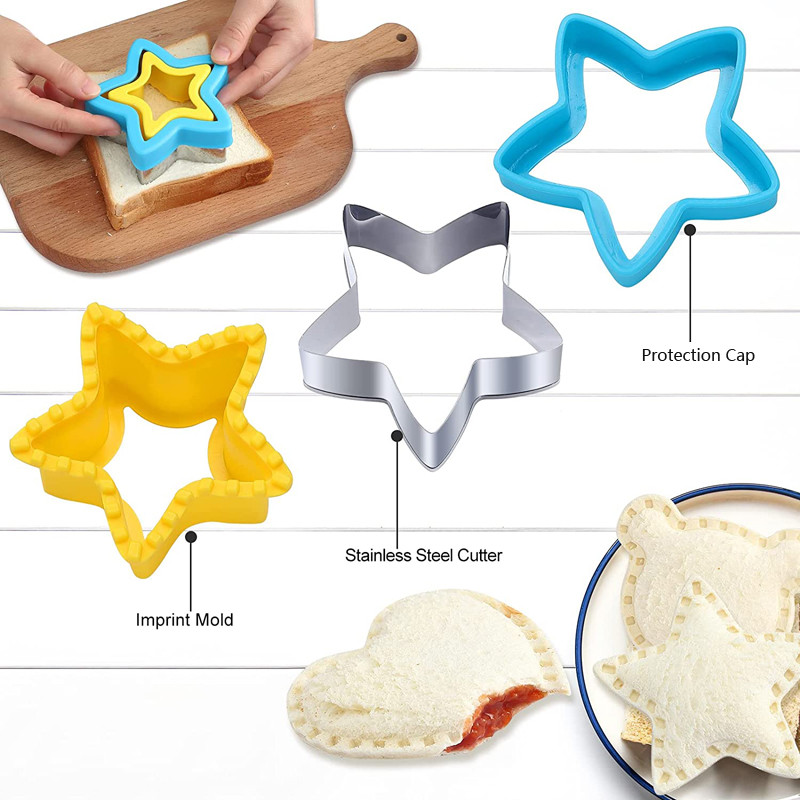 Sandwich Cutter Sealer Baking Cookie Cutter Φόρμα ψωμιού σε σχήμα δεινόσαυρου Φόρμα για σάντουιτς για παιδιά Παιδιά Bento Εργαλεία κουζίνας