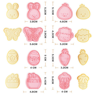 8 tk/komplekt Palju õnne sünnipäevaks Teema Küpsiselõikur Kook Karu Lilleküpsisvorm Küpsisetempel Küpsetamine Kondiitritooted Küpsetusnõud sünnipäevapeoks