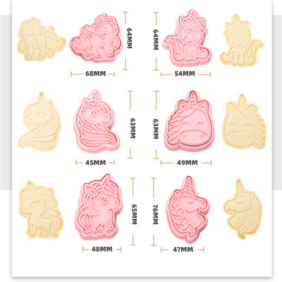 8 tk/komplekt Palju õnne sünnipäevaks Teema Küpsiselõikur Kook Karu Lilleküpsisvorm Küpsisetempel Küpsetamine Kondiitritooted Küpsetusnõud sünnipäevapeoks