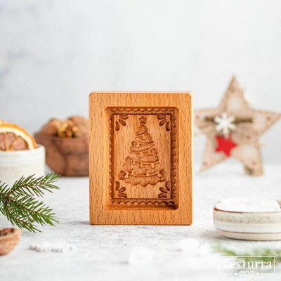 Πασχαλινά Χριστούγεννα 3D Ξύλινη φόρμα για μπισκότα Μελόψωμο Καλούπι σκαλιστή διακόσμηση Σφραγίδα ανάγλυφο χειροτεχνία διακόσμησης Εργαλεία ψησίματος M531