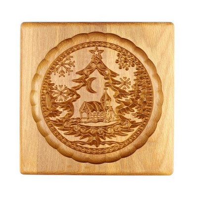 Πασχαλινά Χριστούγεννα 3D Ξύλινη φόρμα για μπισκότα Μελόψωμο Καλούπι σκαλιστή διακόσμηση Σφραγίδα ανάγλυφο χειροτεχνία διακόσμησης Εργαλεία ψησίματος M531