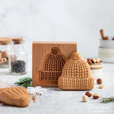 Πασχαλινά Χριστούγεννα 3D Ξύλινη φόρμα για μπισκότα Μελόψωμο Καλούπι σκαλιστή διακόσμηση Σφραγίδα ανάγλυφο χειροτεχνία διακόσμησης Εργαλεία ψησίματος M531