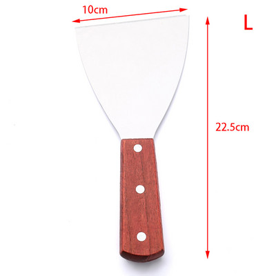 1 tk roostevabast terasest pitsalabidas puidust käepidemega spaatlitega taignalõikur kartulinuga praadkühvliga köögitööriistad