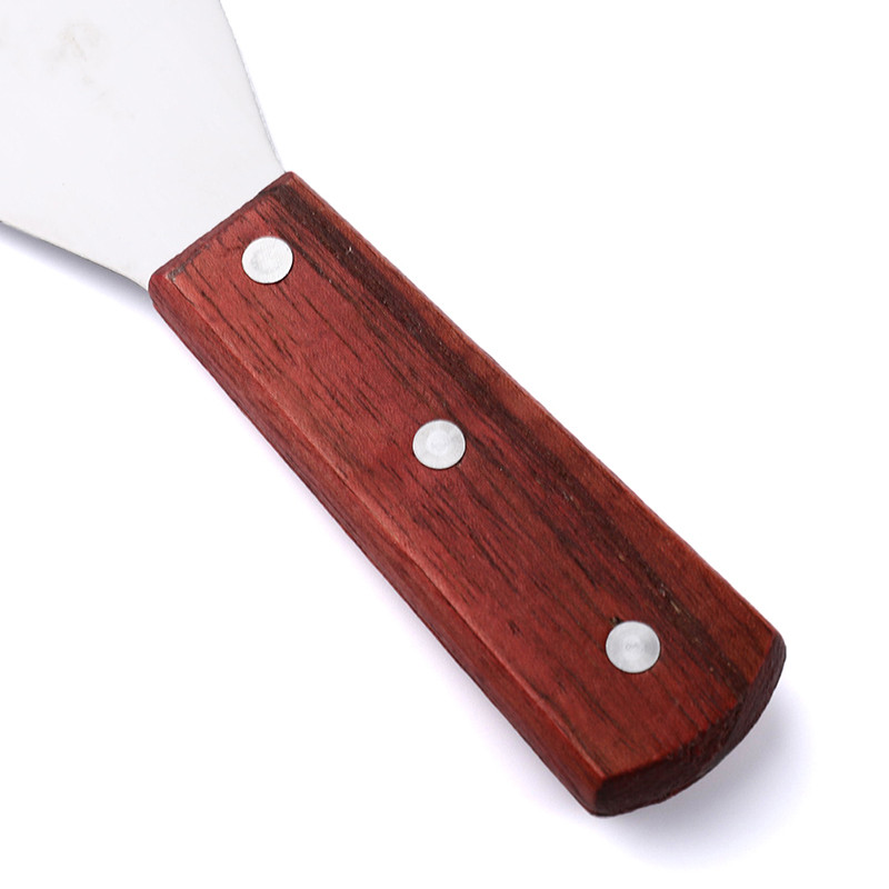 1 tk roostevabast terasest pitsalabidas puidust käepidemega spaatlitega taignalõikur kartulinuga praadkühvliga köögitööriistad