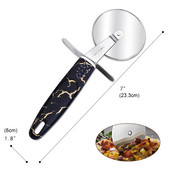 Από ανοξείδωτο ατσάλι κοπτικό μαχαίρι πίτσας Εργαλεία κέικ ρόδες πίτσας Ιδανικά για πίτες πίτσες βάφλες και μπισκότα ζύμης
