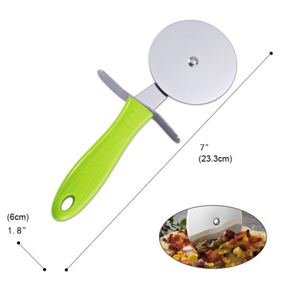 Από ανοξείδωτο ατσάλι κοπτικό μαχαίρι πίτσας Εργαλεία κέικ ρόδες πίτσας Ιδανικά για πίτες πίτσες βάφλες και μπισκότα ζύμης