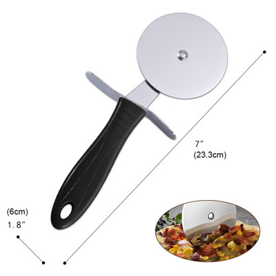 Από ανοξείδωτο ατσάλι κοπτικό μαχαίρι πίτσας Εργαλεία κέικ ρόδες πίτσας Ιδανικά για πίτες πίτσες βάφλες και μπισκότα ζύμης