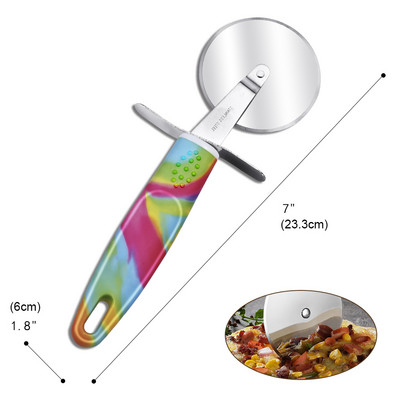 Από ανοξείδωτο ατσάλι κοπτικό μαχαίρι πίτσας Εργαλεία κέικ ρόδες πίτσας Ιδανικά για πίτες πίτσες βάφλες και μπισκότα ζύμης