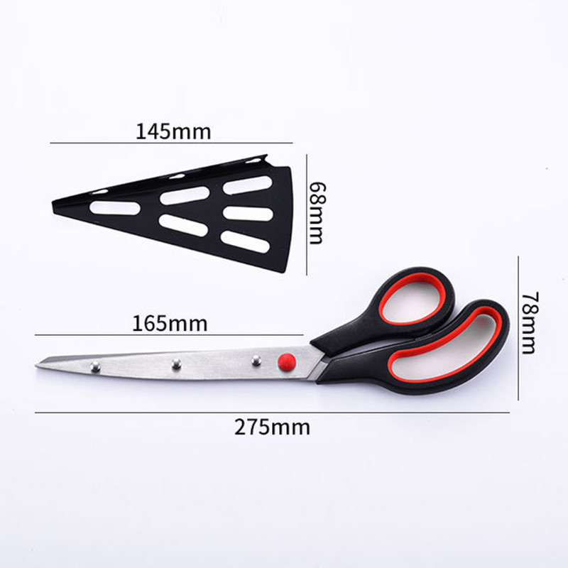 Foarfecă pentru pizza 2 în 1, multifuncțională din oțel inoxidabil, foarfecă pentru clătite, spatulă detașabilă, accesorii pentru coacere, instrument de bucătărie