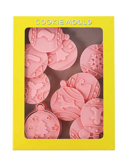 10 db karácsonyi süti vágó tégelyes szósz csokoládé pecsét forma karácsonyi golyó szarvas fondant dombornyomó forma karácsonyi parti dekoráció