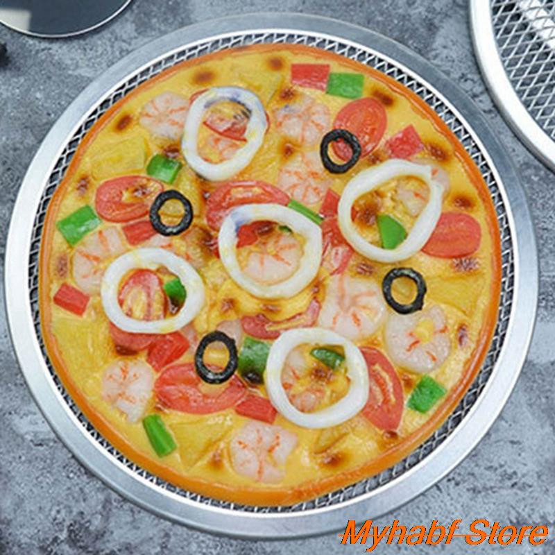 Ecran antiaderent pentru pizza Tavă din plasă de aluminiu fără sudură Placă de grătar pentru grătar Ecran pentru pizza Tavă de copt Unelte de bucătărie