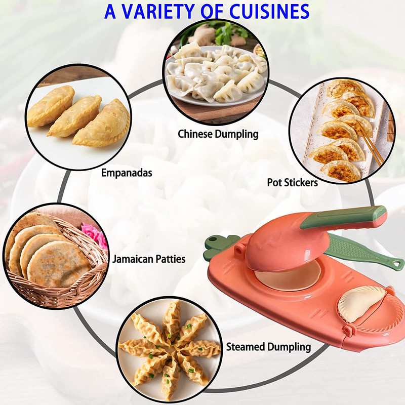 Nauja „2 viename“ koldūnų gaminimo aparatas, nešiojamas koldūnų odos dirbinys „pasidaryk pats“ mašinų įvyniokliai tešlos formoms koldūnų gaminimo virtuvės įrankiai