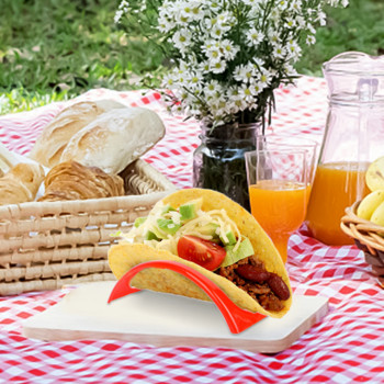 Βάση για ρολό τορτίγια 12 τμχ. Πολύχρωμη βάση Taco Shell Πλαστική βάση σάντουιτς επίδειξης ψωμιού Βάση φαγητού Προμήθειες κουζίνας