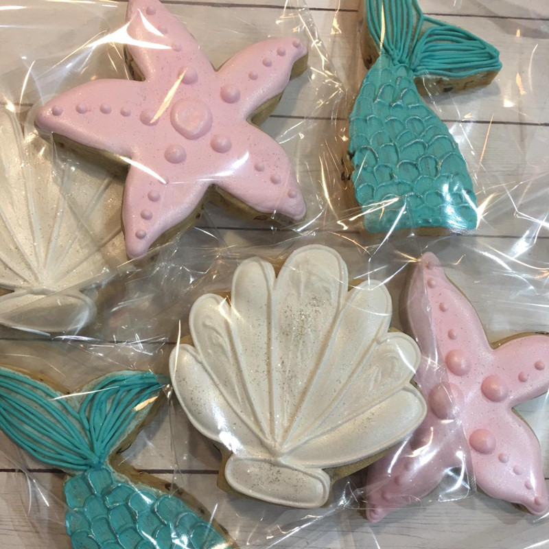 3 τεμάχια/παρτίδα Ωκεανός Ιππόκαμπος Αστερίας φόρμα κοπής μπισκότων κάτω από τη θάλασσα Γοργόνα Διακόσμηση πάρτι γενεθλίων DIY Εργαλείο ψησίματος για μπισκότα τούρτας