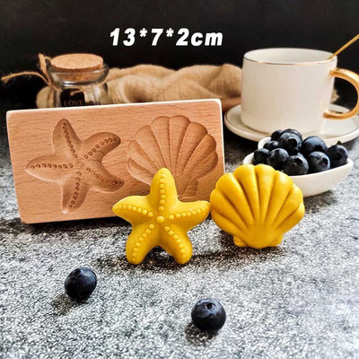 Ξύλινη φόρμα για μπισκότα Φόρμα για μπισκότα γάμου Flower Tree Cartoon Ζώα Μοτίβο τούρτας Εργαλεία φόρμας ψησίματος για τα Χριστούγεννα το Πάσχα