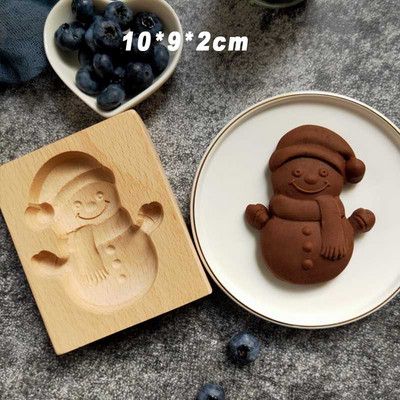 Ξύλινη φόρμα για μπισκότα Φόρμα για μπισκότα γάμου Flower Tree Cartoon Ζώα Μοτίβο τούρτας Εργαλεία φόρμας ψησίματος για τα Χριστούγεννα το Πάσχα