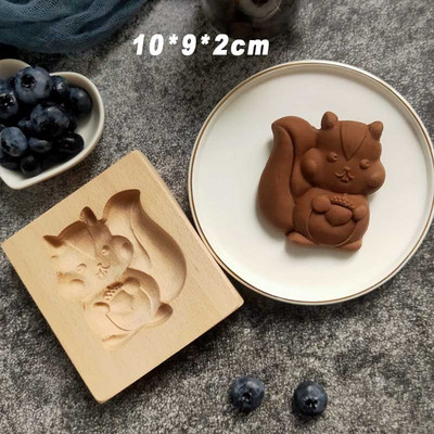 Ξύλινη φόρμα για μπισκότα Φόρμα για μπισκότα γάμου Flower Tree Cartoon Ζώα Μοτίβο τούρτας Εργαλεία φόρμας ψησίματος για τα Χριστούγεννα το Πάσχα