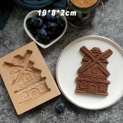 Ξύλινη φόρμα για μπισκότα Φόρμα για μπισκότα γάμου Flower Tree Cartoon Ζώα Μοτίβο τούρτας Εργαλεία φόρμας ψησίματος για τα Χριστούγεννα το Πάσχα