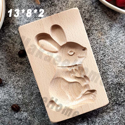 Ξύλινη φόρμα για μπισκότα Φόρμα για μπισκότα γάμου Flower Tree Cartoon Ζώα Μοτίβο τούρτας Εργαλεία φόρμας ψησίματος για τα Χριστούγεννα το Πάσχα