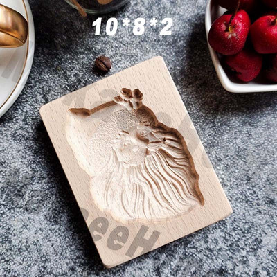 Ξύλινη φόρμα για μπισκότα Φόρμα για μπισκότα γάμου Flower Tree Cartoon Ζώα Μοτίβο τούρτας Εργαλεία φόρμας ψησίματος για τα Χριστούγεννα το Πάσχα