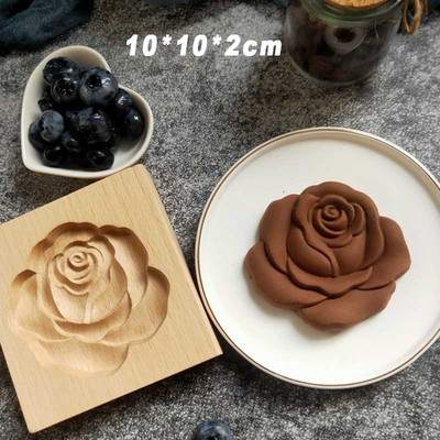 Ξύλινη φόρμα για μπισκότα Φόρμα για μπισκότα γάμου Flower Tree Cartoon Ζώα Μοτίβο τούρτας Εργαλεία φόρμας ψησίματος για τα Χριστούγεννα το Πάσχα