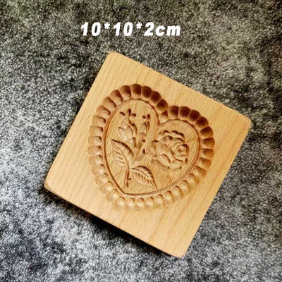 Ξύλινη φόρμα για μπισκότα Φόρμα για μπισκότα γάμου Flower Tree Cartoon Ζώα Μοτίβο τούρτας Εργαλεία φόρμας ψησίματος για τα Χριστούγεννα το Πάσχα