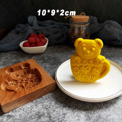 Ξύλινη φόρμα για μπισκότα Φόρμα για μπισκότα γάμου Flower Tree Cartoon Ζώα Μοτίβο τούρτας Εργαλεία φόρμας ψησίματος για τα Χριστούγεννα το Πάσχα