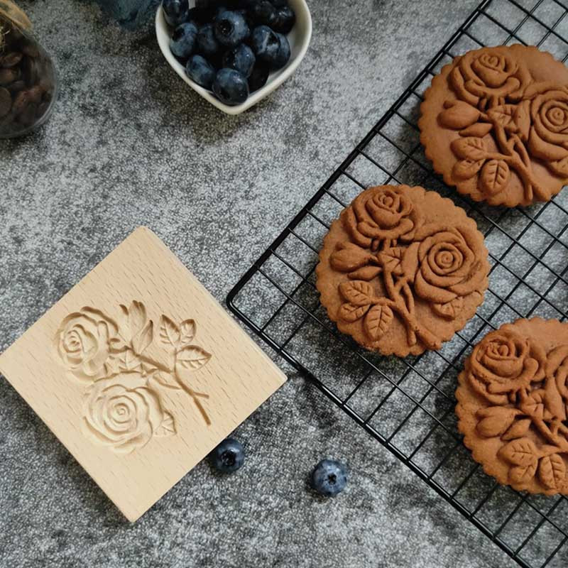 Ξύλινη φόρμα για μπισκότα Φόρμα για μπισκότα γάμου Flower Tree Cartoon Ζώα Μοτίβο τούρτας Εργαλεία φόρμας ψησίματος για τα Χριστούγεννα το Πάσχα