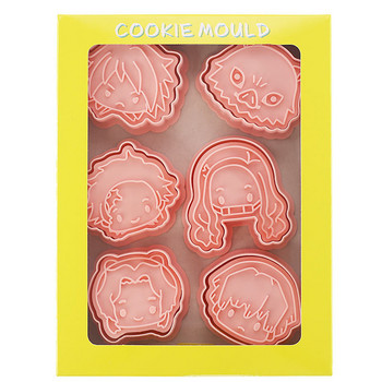 Demon Slayer Mold Biscuit Cookie Cutter 6 τμχ/σετ 3D Press Christmas Cutters Σφραγίδα μπισκότων Φοντάν Φόρμα Ψησίματος Sugarcraft
