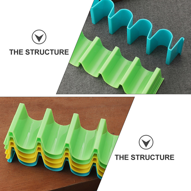 Държач за тако Стойка Стойка Тава Държачи за черупки от тортила Камион Мини Сервиране Твърда чиния за новости Plasticroll мексикански метални стелажи за черупки