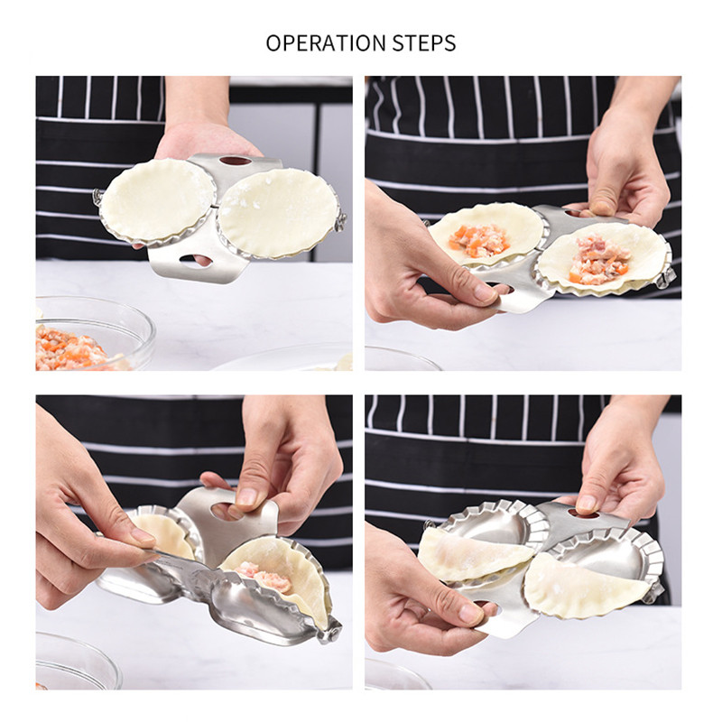 Dumpling Modeling Machine Double Headed Sculpt Dumpling Maker DIY Samosa Mold Kitchen Accessories Device For Making Dumpling