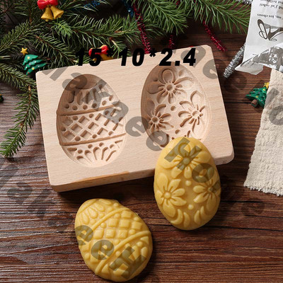 Drveni kalup za kolačiće 3d božićni kalupi za kolače Rezač za kekse Kalupi za reljefne kalupe za kolače i kolače Moldes Galletas Press