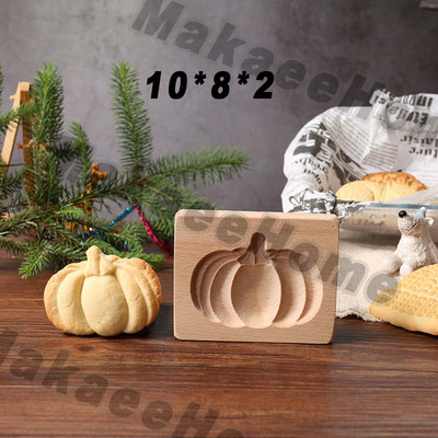 Drveni kalup za kolačiće 3d božićni kalupi za kolače Rezač za kekse Kalupi za reljefne kalupe za kolače i kolače Moldes Galletas Press