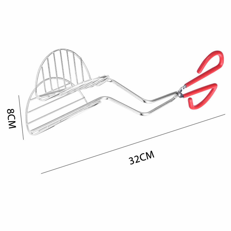 Dispozitiv pentru tortilla prăjită din oțel inoxidabil Cleste placate cu mâner din cauciuc Chipsuri de cartofi prăjiți Forme de presare Accesorii pentru bucătărie