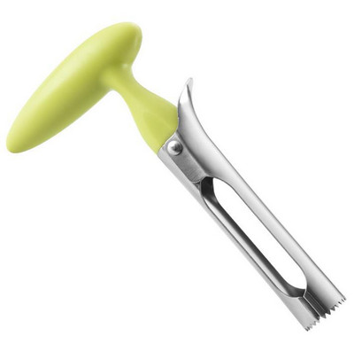 Instrument pentru miez de mere - Ușor de utilizat și de curățat - Dispozitiv de îndepărtare a miezului de mere robust cu tăietură ascuțită - Miezuri din oțel inoxidabil pentru Apple