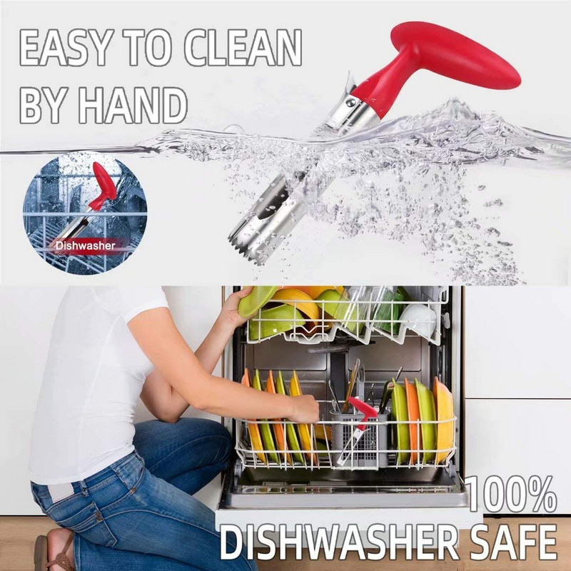 Instrument pentru miez de mere - Ușor de utilizat și de curățat - Dispozitiv de îndepărtare a miezului de mere robust cu tăietură ascuțită - Miezuri din oțel inoxidabil pentru Apple