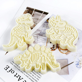 3D Dinosaur Cookie Cutters Mold Dinosaur Biscuit Refassing Mold Sugarcraft Dessert Mold Baking Fondant Cake Decoration Εργαλείο 3τμχ